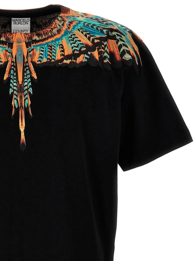 Shop Marcelo Burlon County Of Milan 'grizzly Wings' T-shirt In Brown