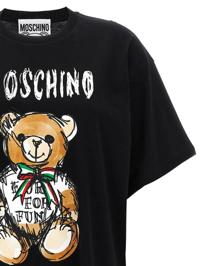 Shop Moschino 'teddy Bear' T-shirt In Black
