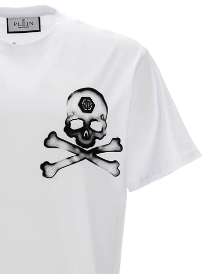 Shop Philipp Plein 'gothic Plein' T-shirt In White/black