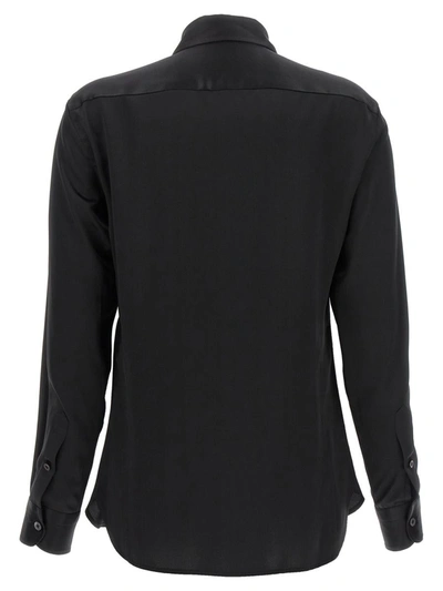 Shop Tom Ford Satin Shirt In Black