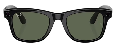 Shop Ray Ban Meta Rw4008 601/71 Wayfarer Sunglasses In Green