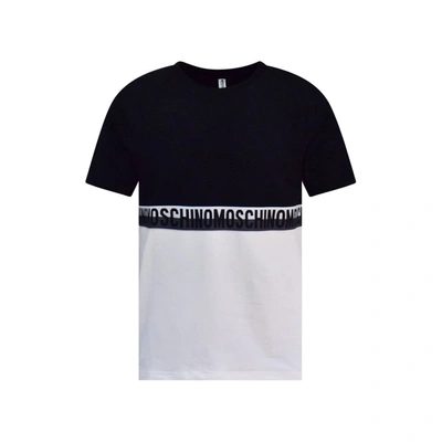 Shop Moschino Underwear Cotton Logo T-shirt In Black