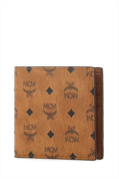 Mcm Bifold Wallet With Card Case In Visetos Original In Printed
