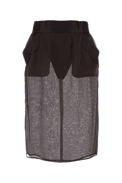 Shop Saint Laurent Skirts In Brown