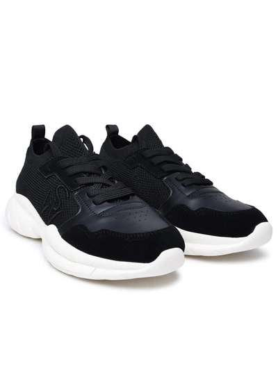 Shop Stuart Weitzman Black Fabric Sneakers