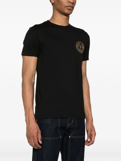 Shop Versace Jeans Couture T-shirts And Polos In Black