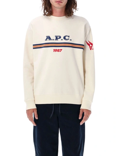 Shop Apc A.p.c. Adam Sweatshirt In Ecru