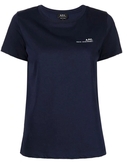 Shop Apc A.p.c. Item F T-shirt Clothing In Blue