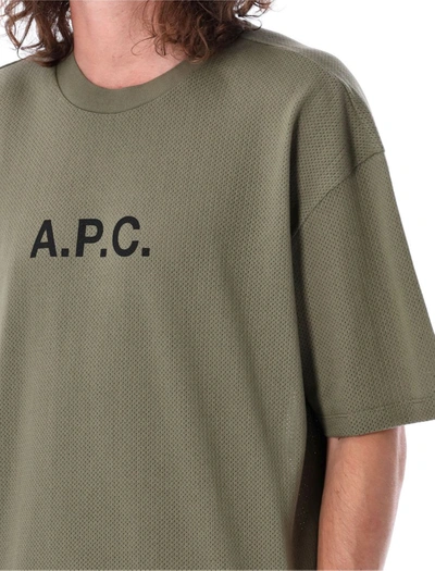 Shop Apc A.p.c. Moran T-shirt In Kaki