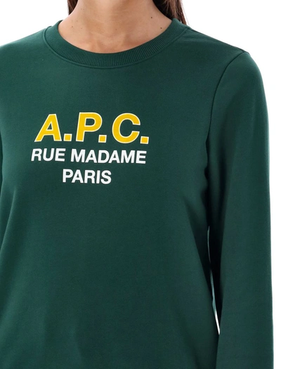 Shop Apc A.p.c. Sweat Madame Vert In Dark Green