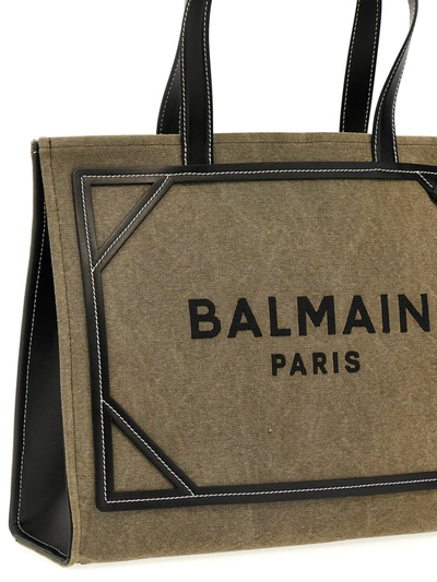 Shop Balmain 'b-army' Shopping Bag In Green