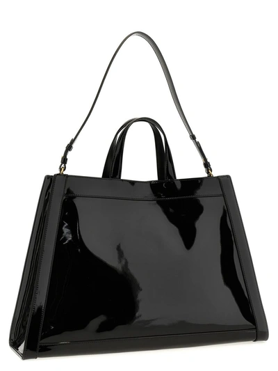 Shop Balmain 'olivier's Cabas' Shopping Bag In White/black