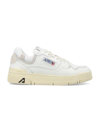 Shop Autry Clc Low Top Sneakers Woman In White/white