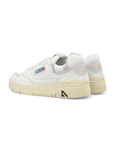 Shop Autry Clc Low Top Sneakers Woman In White/white