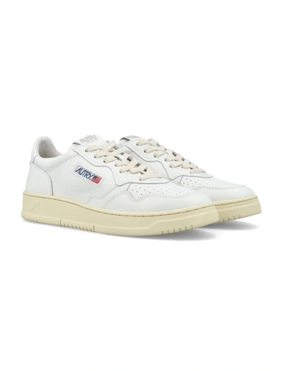 Shop Autry Medalist Low Top Sneakers Woman In White/white