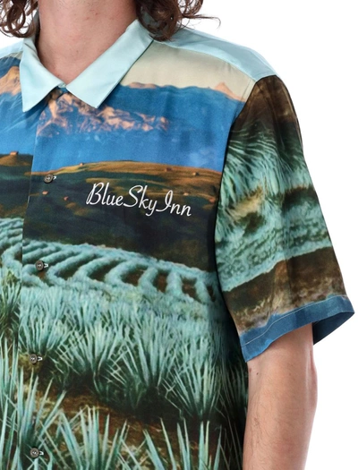 Shop Blue Sky Inn Bowling Shirt Agave In Green Multicolor