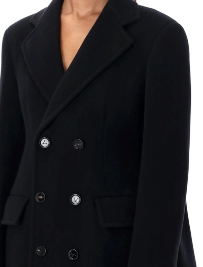 Shop Bottega Veneta Wool And Cashmere Cape Coat In Black