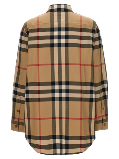 Shop Burberry 'paola' Shirt In Beige