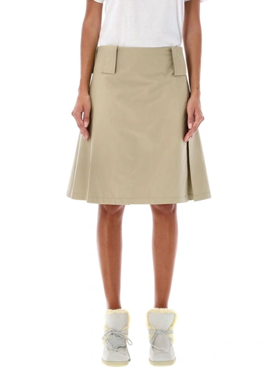 Shop Burberry Pleated Skirt In Hunter