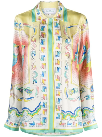 Shop Casablanca Souvenir-print Shirt In Multicolour