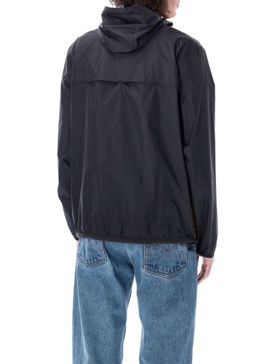 Shop Comme Des Garçons Play Bicolor Waterproof Zip Jacket With Hood In Orange Black