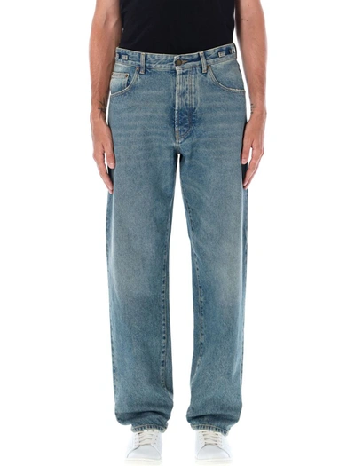 Shop Darkpark Mark Denim Jeans In Blue Washed