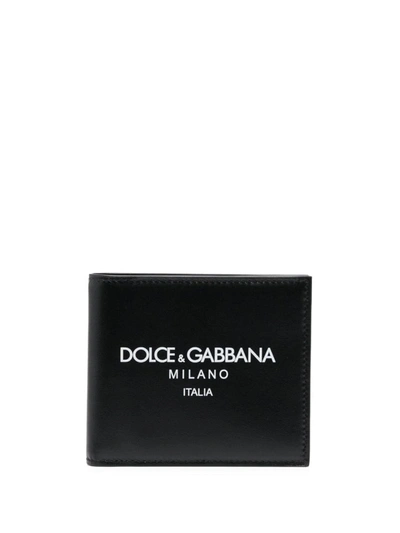 Shop Dolce & Gabbana Wallet Logo Accessories In Black