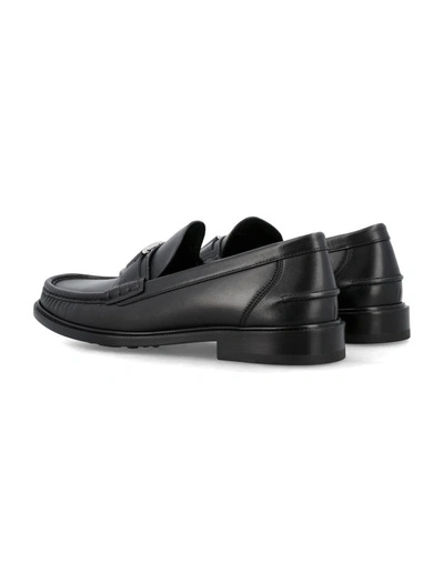 Shop Fendi Ff Squared Loafers In Black