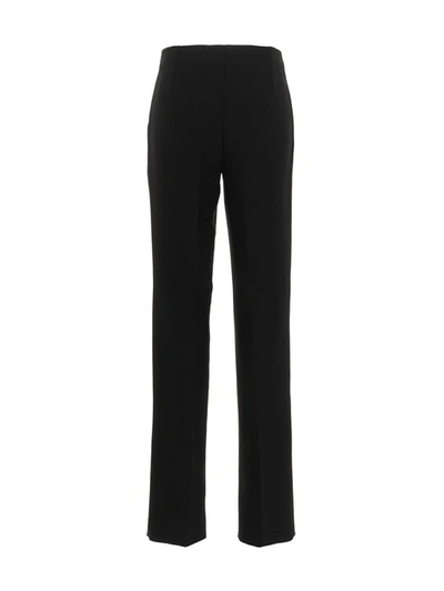 Shop Ferragamo Straight Pants With Pleat In Black