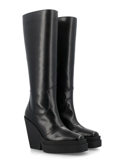 Shop Gia Borghini Gia 14 Knee High Texan Boot In Black
