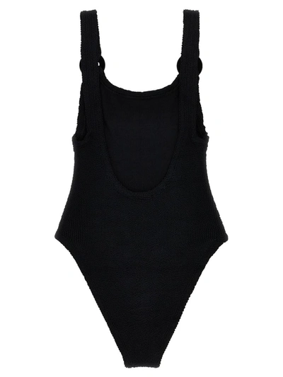 Shop Hunza G 'domino Swim' One-piece Swimsuit In Black
