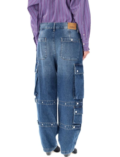 Shop Isabel Marant Elore Cargo Jeans In Blue