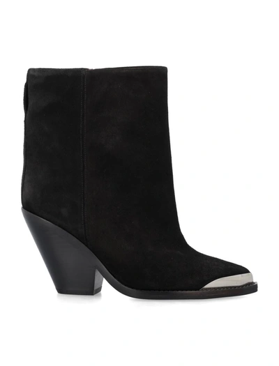 Shop Isabel Marant Ladel Ankle Boot In Black