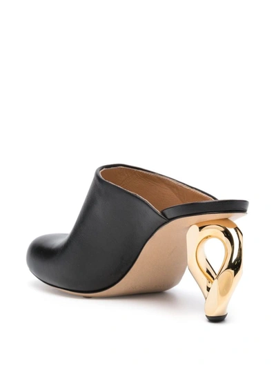 Shop Jw Anderson J.w. Anderson Chain Heel 75mm Mules In Black