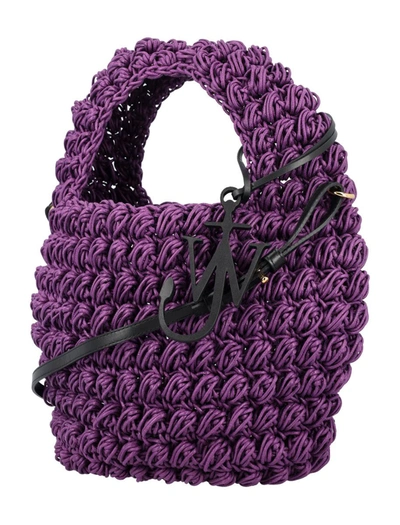 Shop Jw Anderson J.w. Anderson Popcorn Large Basket Bag In Purple