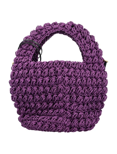Shop Jw Anderson J.w. Anderson Popcorn Large Basket Bag In Purple