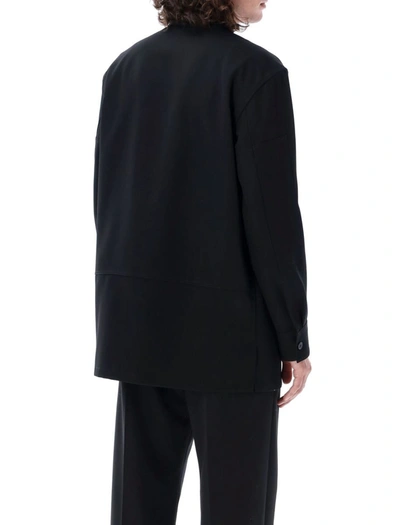 Shop Jil Sander Casual Shirt Gabardine Patch In Black
