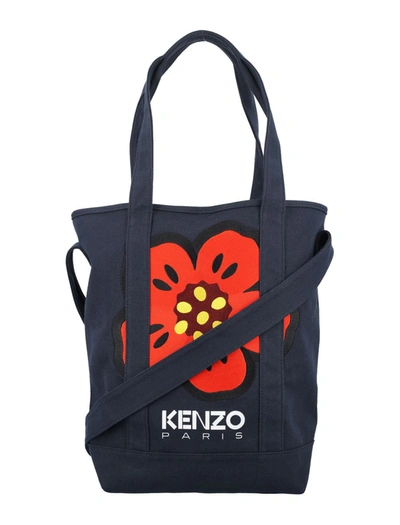 Shop Kenzo Boke Flower Tote Bag In Navy