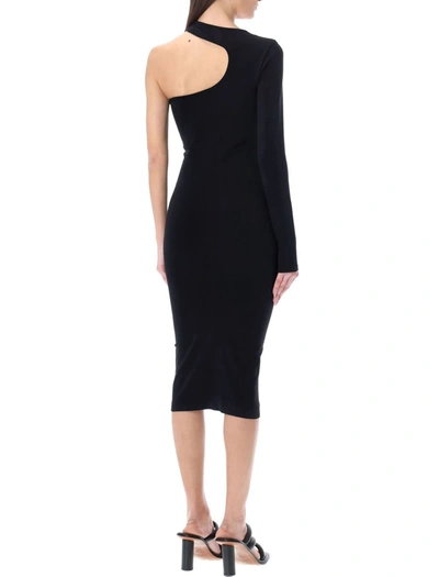 Shop Helmut Lang Cut-out Dress In Black