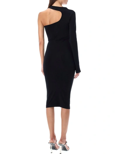 Shop Helmut Lang Cut-out Dress In Black
