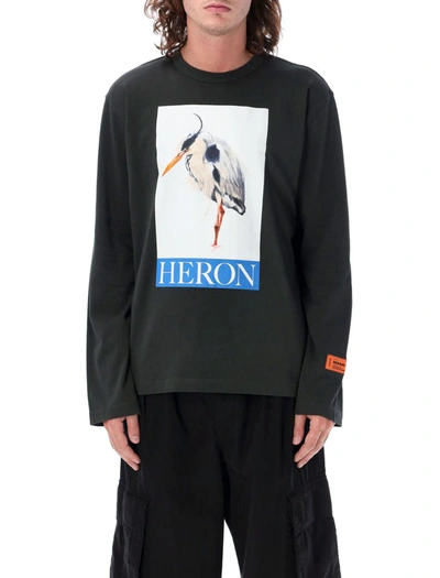Shop Heron Preston Heron Painted L/s Tee In Black