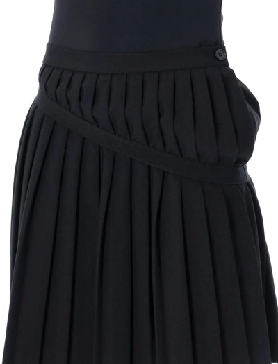 Shop Mm6 Maison Margiela Mini Pleated Skirt In Black