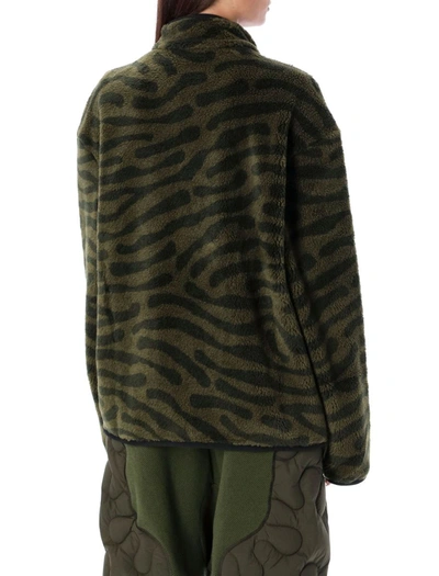 Shop Moncler Genius Teddy Zip-up Sweatshirt In Dark Green