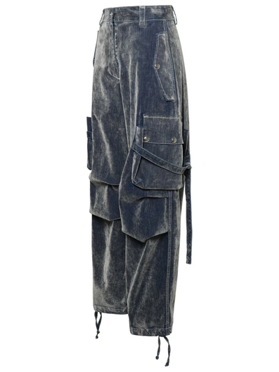 Shop Msgm Gray Cotton Pants In Grey