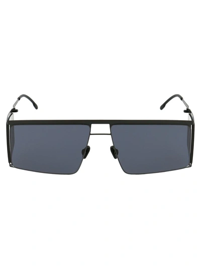 Shop Mykita Sunglasses In 868 Black/dark Grey Sides | Dark Grey Solid