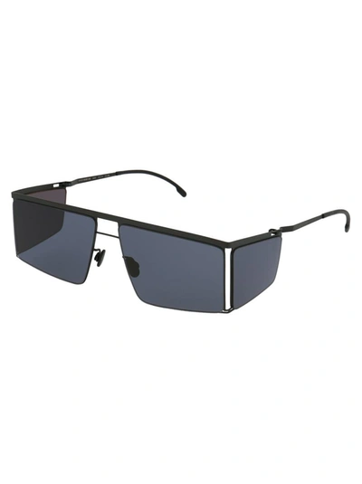 Shop Mykita Sunglasses In 868 Black/dark Grey Sides | Dark Grey Solid