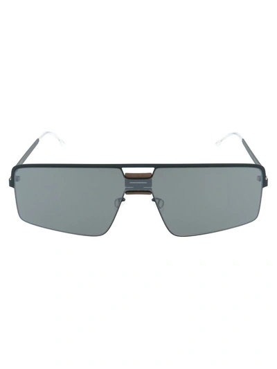 Shop Mykita Sunglasses In 472 Mh50 Taupegrey Indigo/silverflash Shield