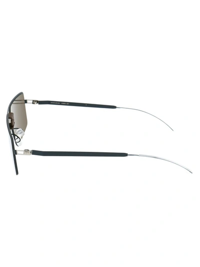Shop Mykita Sunglasses In 472 Mh50 Taupegrey Indigo/silverflash Shield