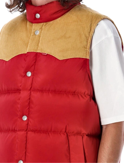 Shop Levi's Puffer Vest In Red