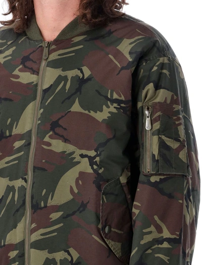 Shop Nike Men's Woven Ma1 Flight Jacket In Medium Olive